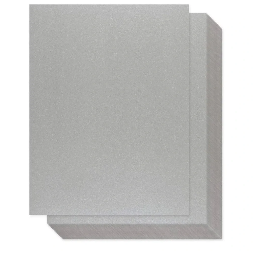 LUXPaper Silver Metallic Cardstock Paper 80 lb. 70 Pages